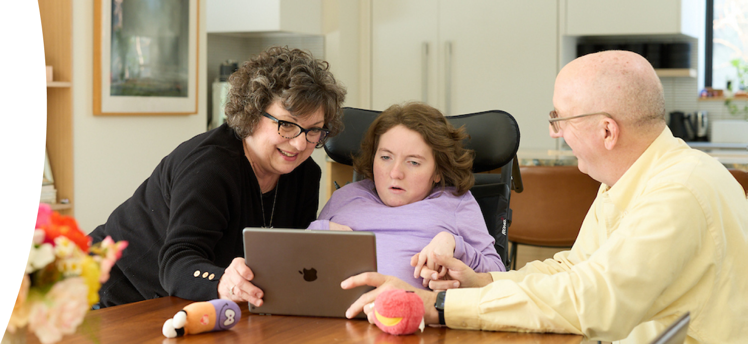 Caitlin, age 25, living with Rett syndrome
