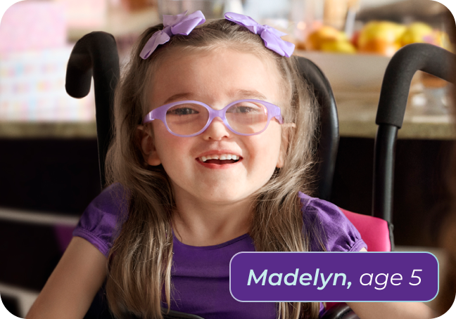 Madelyn, age 5, living with Rett syndrome