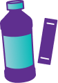DAYBUE® oral solution bottle with DAYBUE® STIX packet icon